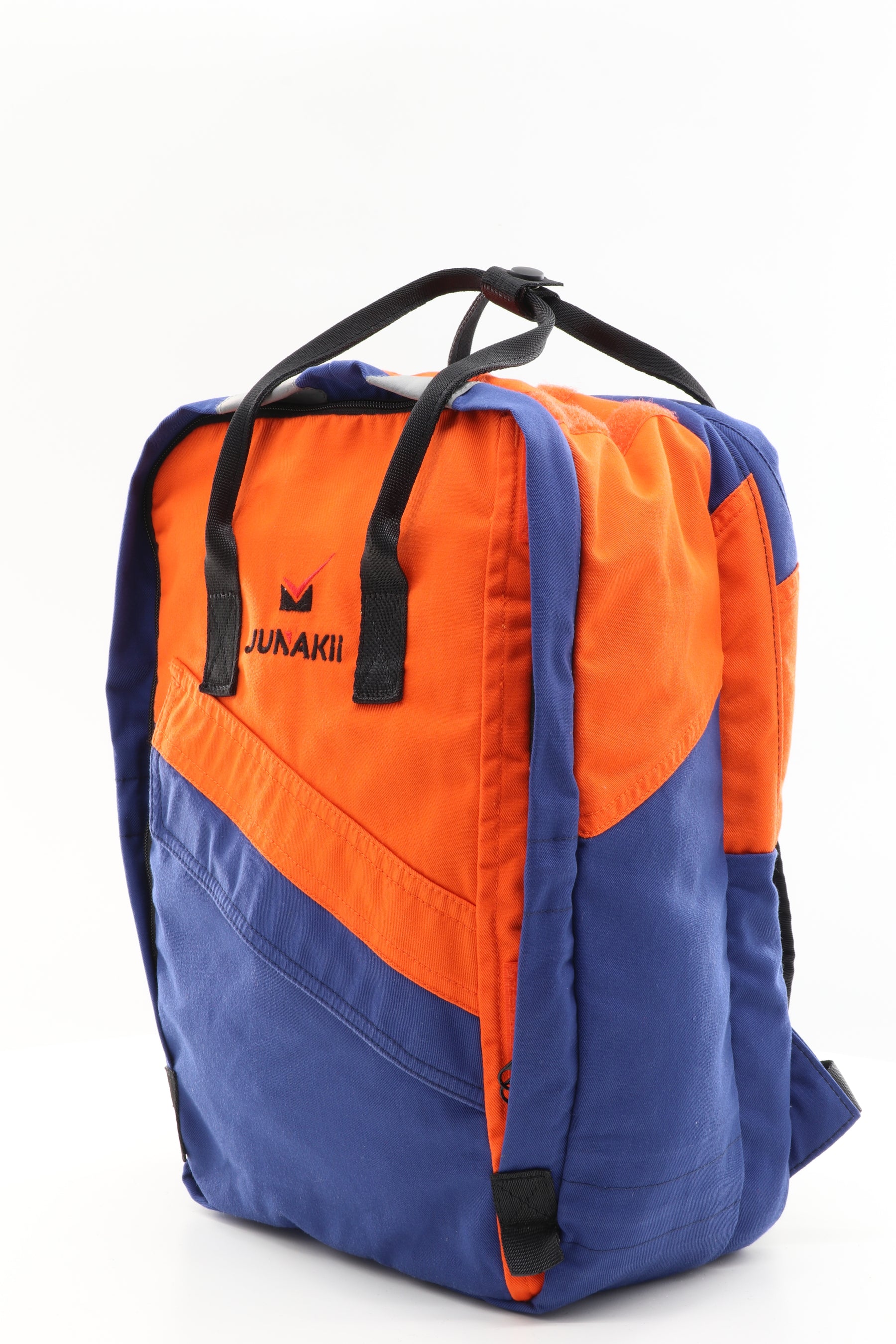 Laptop Rucksack blau aus upgecycelter Feuerwehrkleidung 38x27x13cm