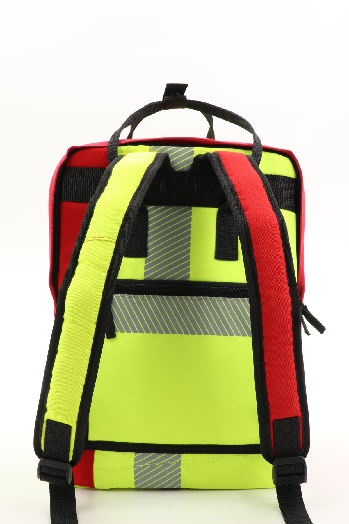 Laptop Rucksack gelb aus upgecycelter Rettungsdienstkleidung 38x27x13cm