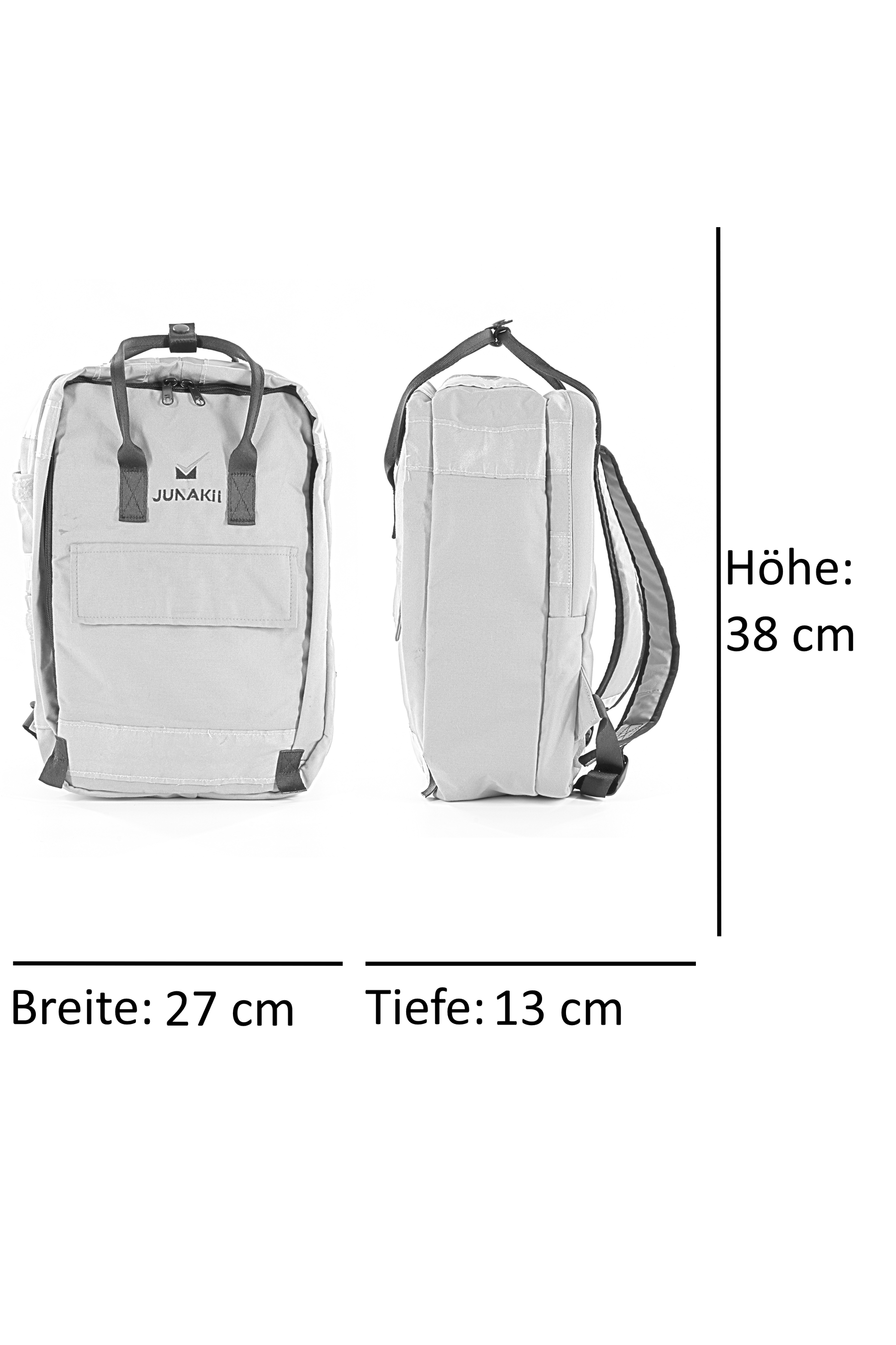 Laptop Rucksack schwarz gelb aus upgecycelter Feuerwehrkleidung 38x27x13cm