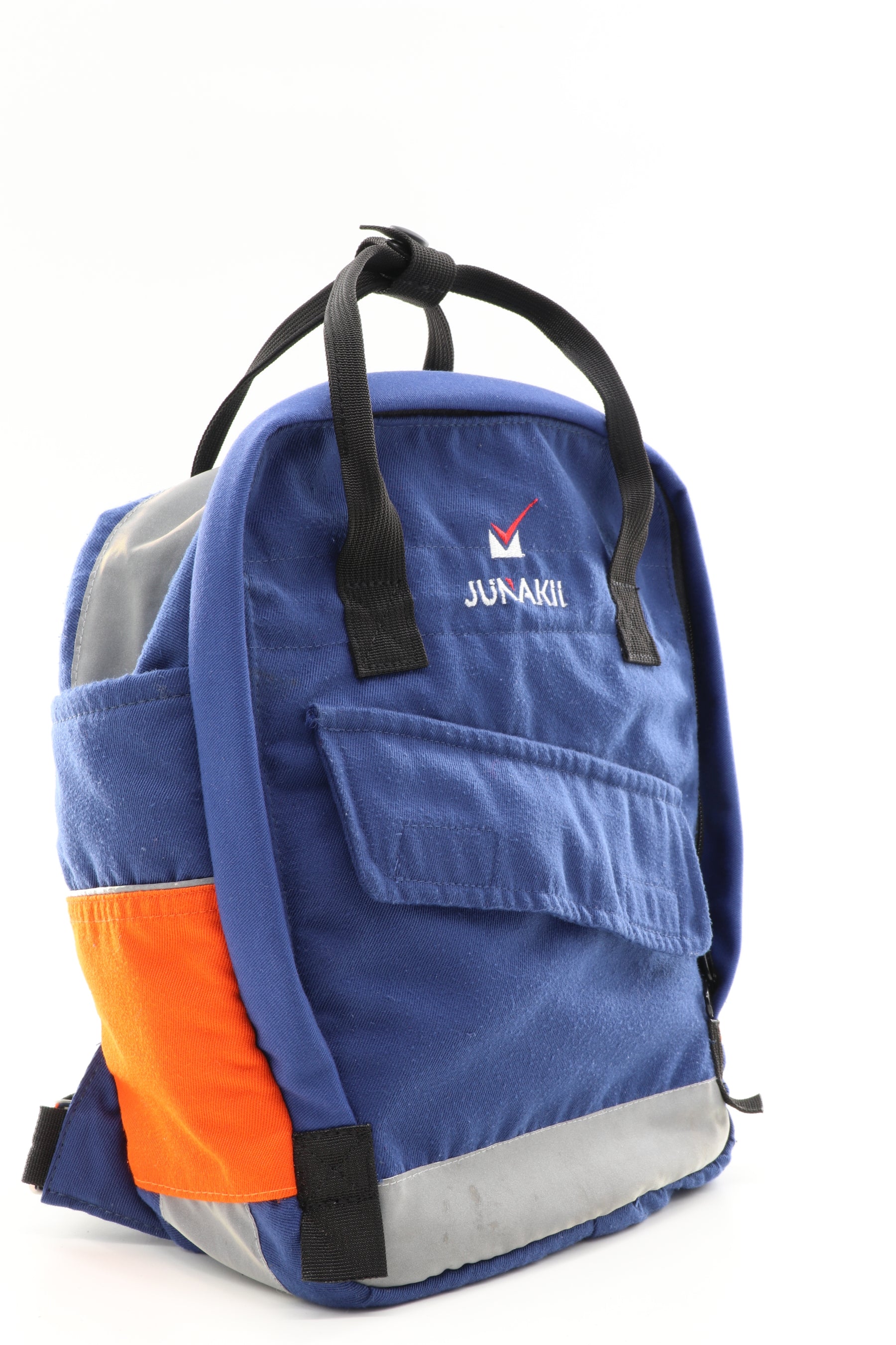 Mini Rucksack Zeitlos blau aus upgecycelter Feuerwehrkleidung 21x29x13cm