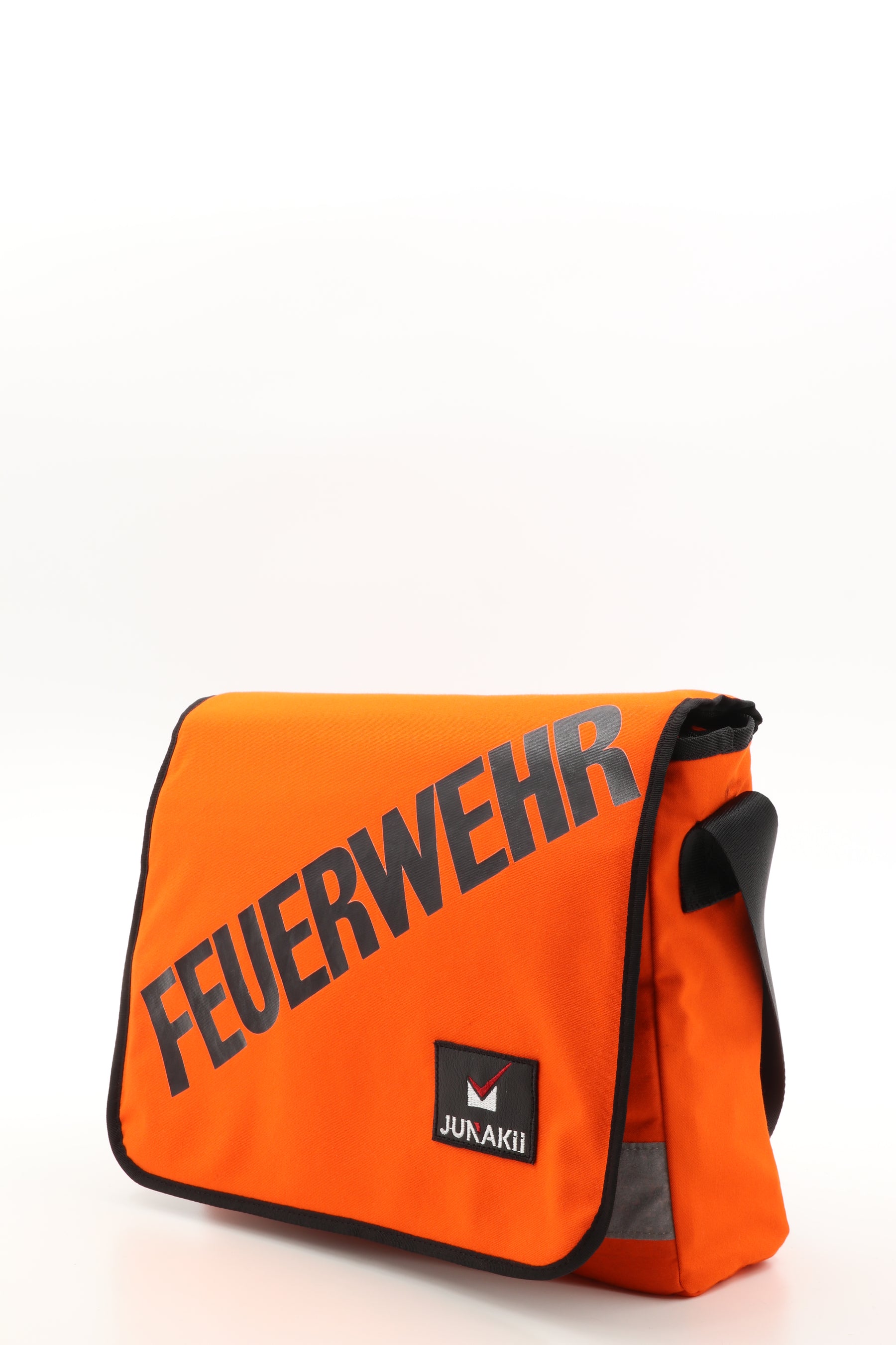 Messenger Tasche orange aus upgecycelter Feuerwehrkleidung 38x29x8,5cm