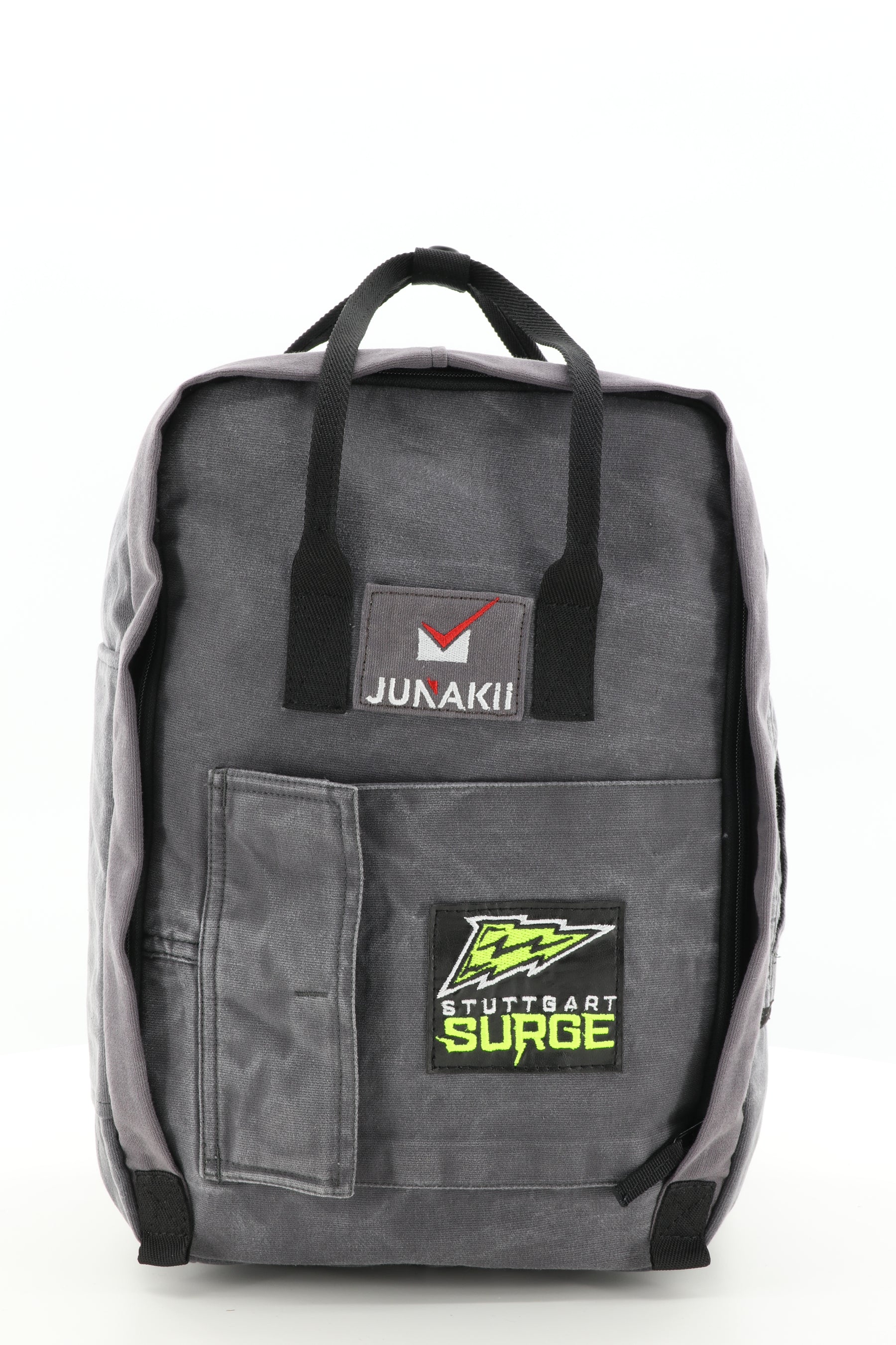 Surge Laptop Rucksack grau aus upgecycelter Rettungsdienstkleidung 38x27x13cm