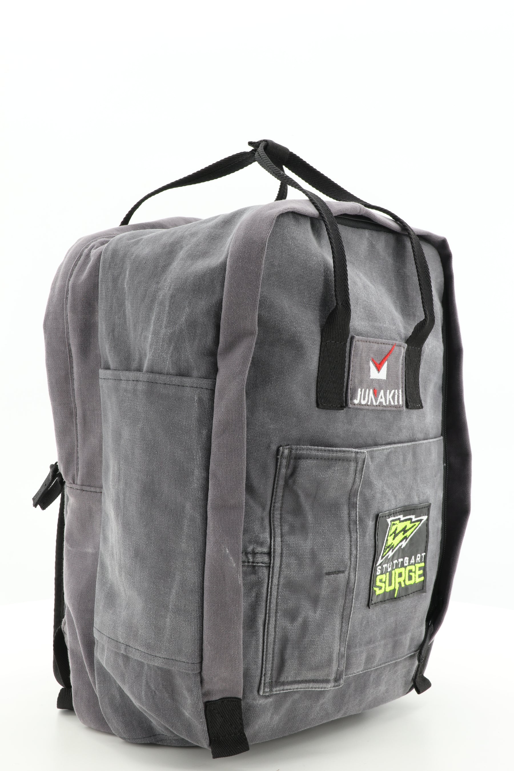Surge Laptop Rucksack grau aus upgecycelter Rettungsdienstkleidung 38x27x13cm