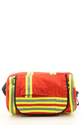 Duffel Bag rot aus upgecycelter Feuerwehrkleidung 52x20x31cm