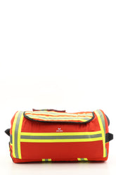 Duffel Bag rot aus upgecycelter Feuerwehrkleidung 52x20x31cm