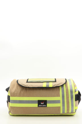 Duffel Bag beige aus upgecycelter Feuerwehrkleidung 52x20x31cm