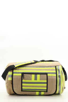 Duffel Bag beige aus upgecycelter Feuerwehrkleidung 52x20x31cm