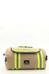 Duffel Bag beige aus upgecycelter Feuerwehrkleidung 52x20x31cm