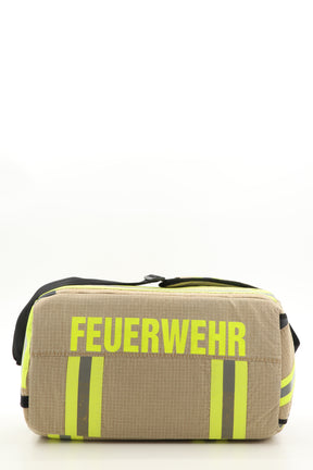 Duffel Bag beige aus upgecycelter Feuerwehrkleidung 52x20x31cm