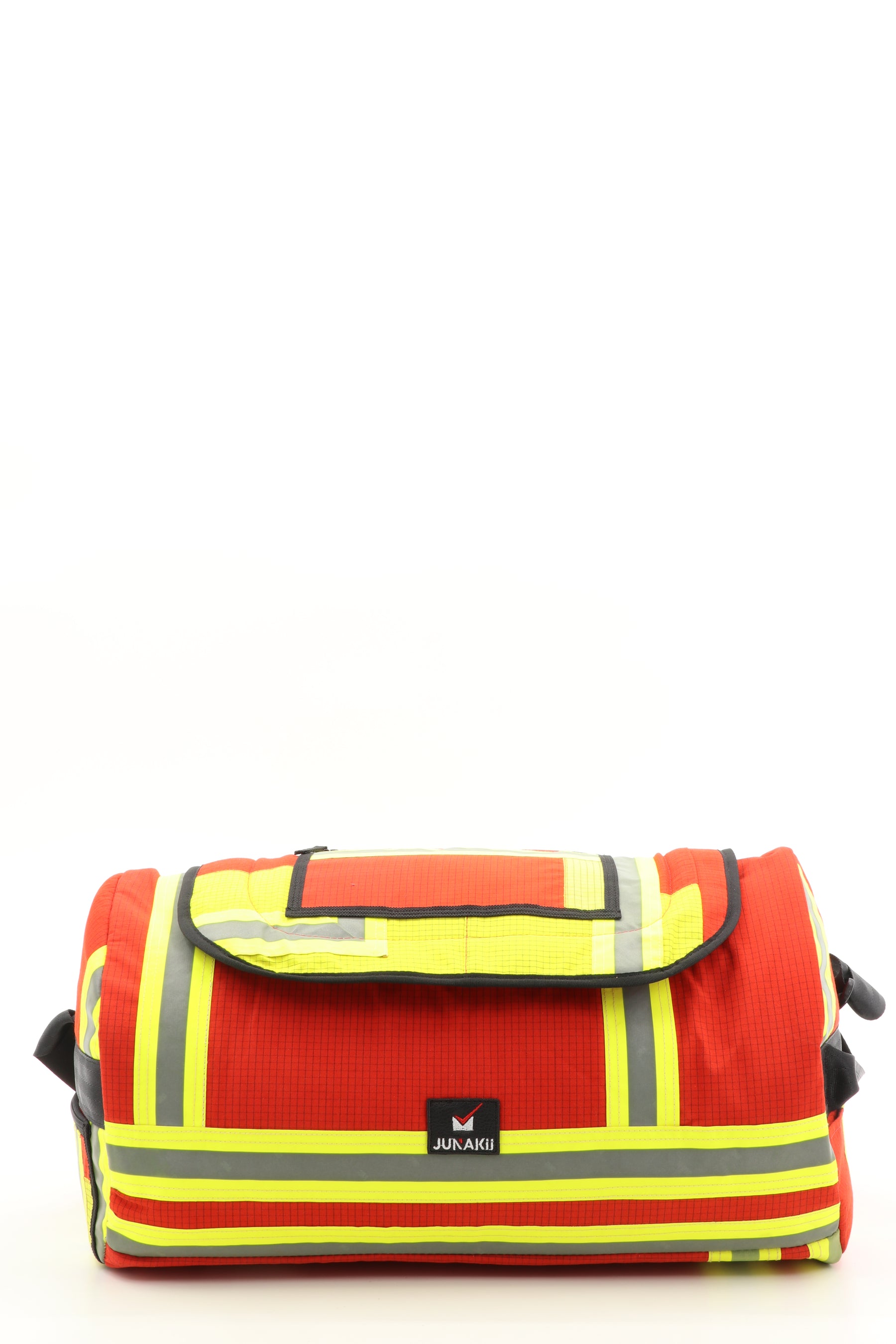 Duffel Bag rot aus upgecycelter Feuerwehrkleidung 52x20x31cm