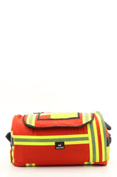 Duffel Bag rot aus upgecycelter Feuerwehrkleidung 52x20x31cm