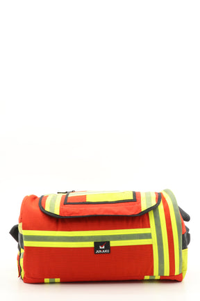 Duffel Bag rot aus upgecycelter Feuerwehrkleidung 52x20x31cm