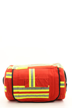 Duffel Bag rot aus upgecycelter Feuerwehrkleidung 52x20x31cm