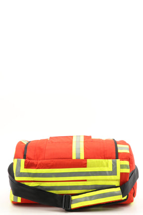 Duffel Bag rot aus upgecycelter Feuerwehrkleidung 52x20x31cm