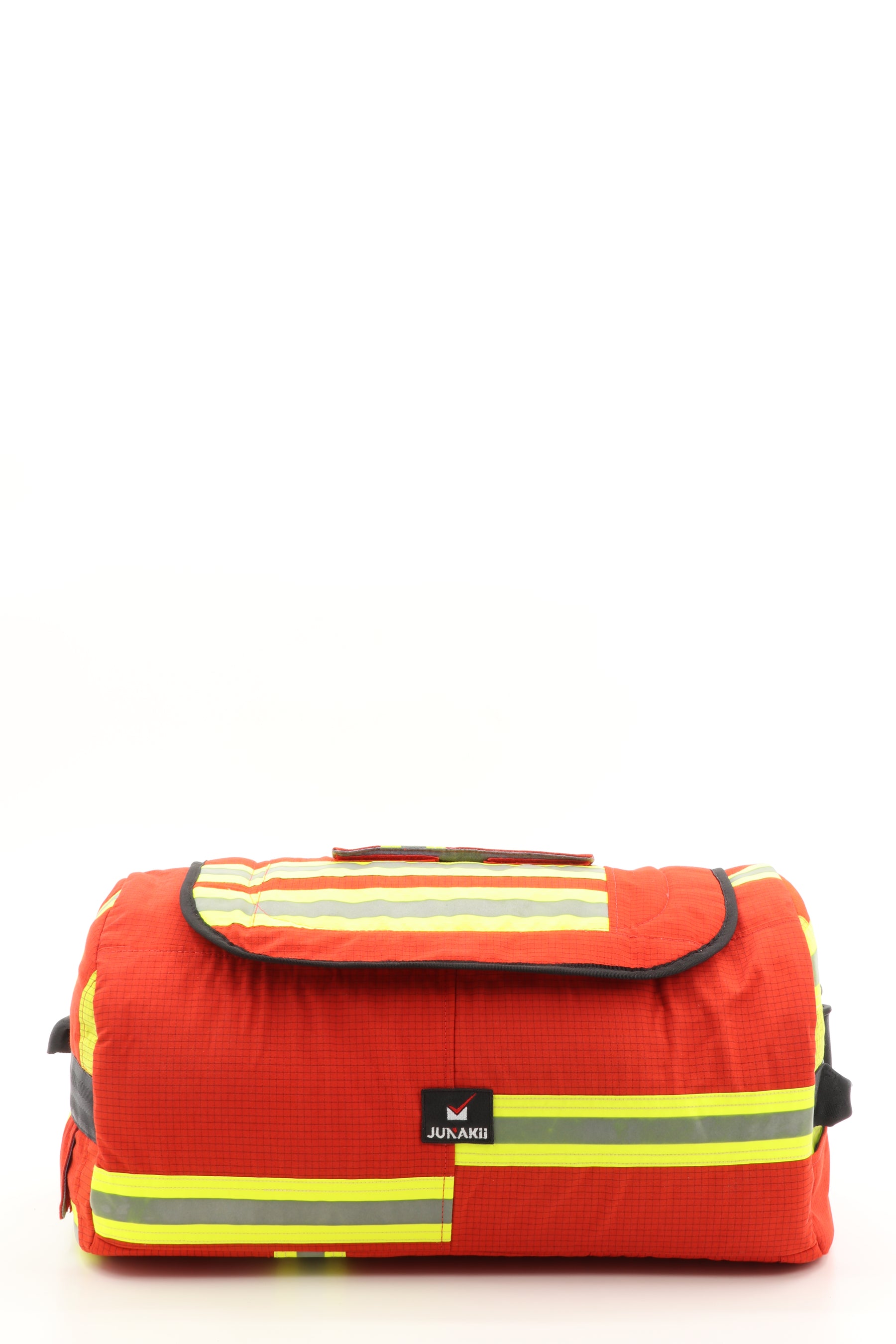 Duffel Bag rot aus upgecycelter Feuerwehrkleidung 52x20x31cm