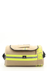 Duffel Bag beige aus upgecycelter Feuerwehrkleidung 52x20x31cm