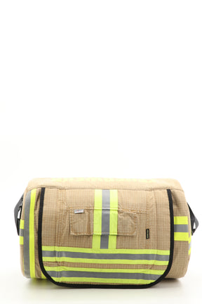 Duffel Bag beige aus upgecycelter Feuerwehrkleidung 52x20x31cm