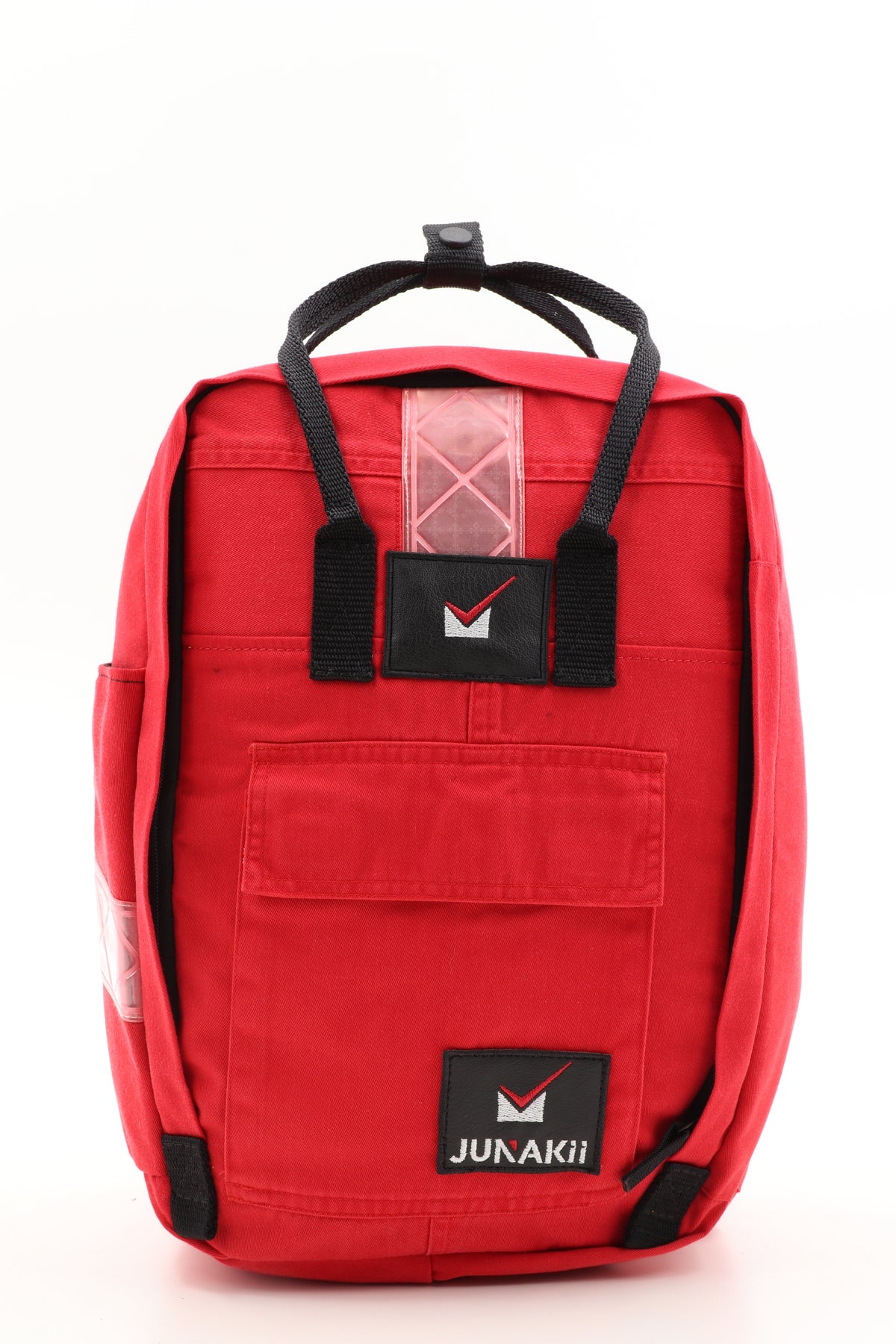 Laptop Rucksack rot aus upgecycelter Rettungsdienstkleidung 38x27x13cm