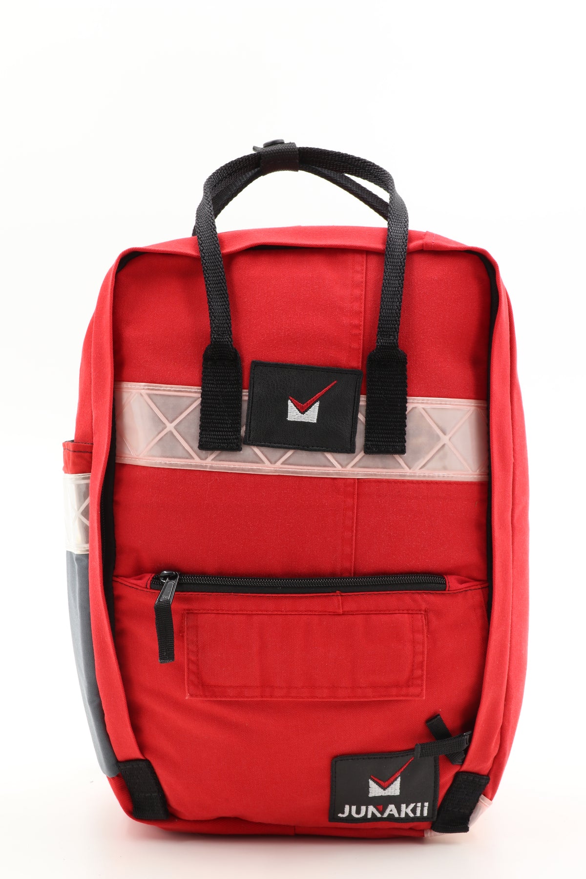 Laptop Rucksack rot aus upgecycelter Rettungsdienstkleidung 38x27x13cm