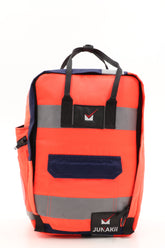 Laptop Rucksack pink aus upgecycelter Rettungsdienstkleidung 38x27x13cm
