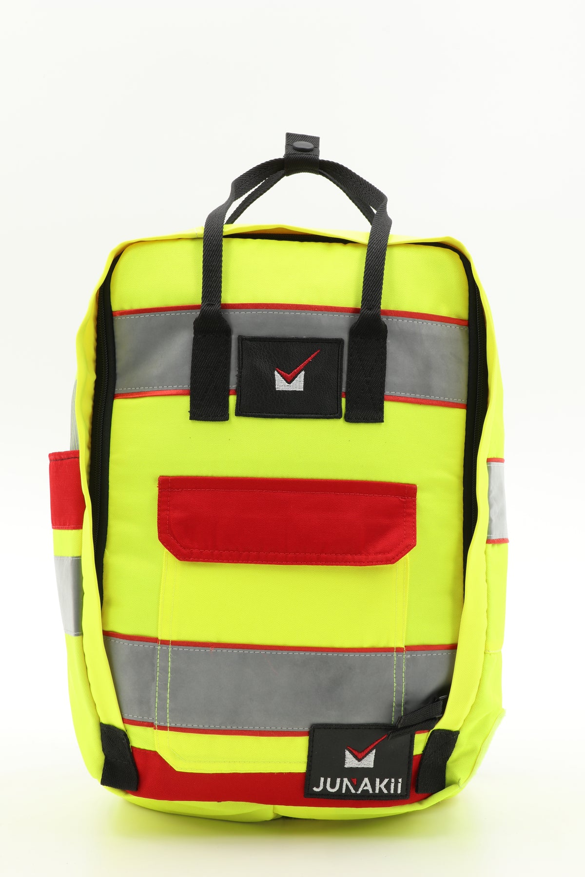 Laptop Rucksack gelb aus upgecycelter Rettungsdienstkleidung 38x27x13cm