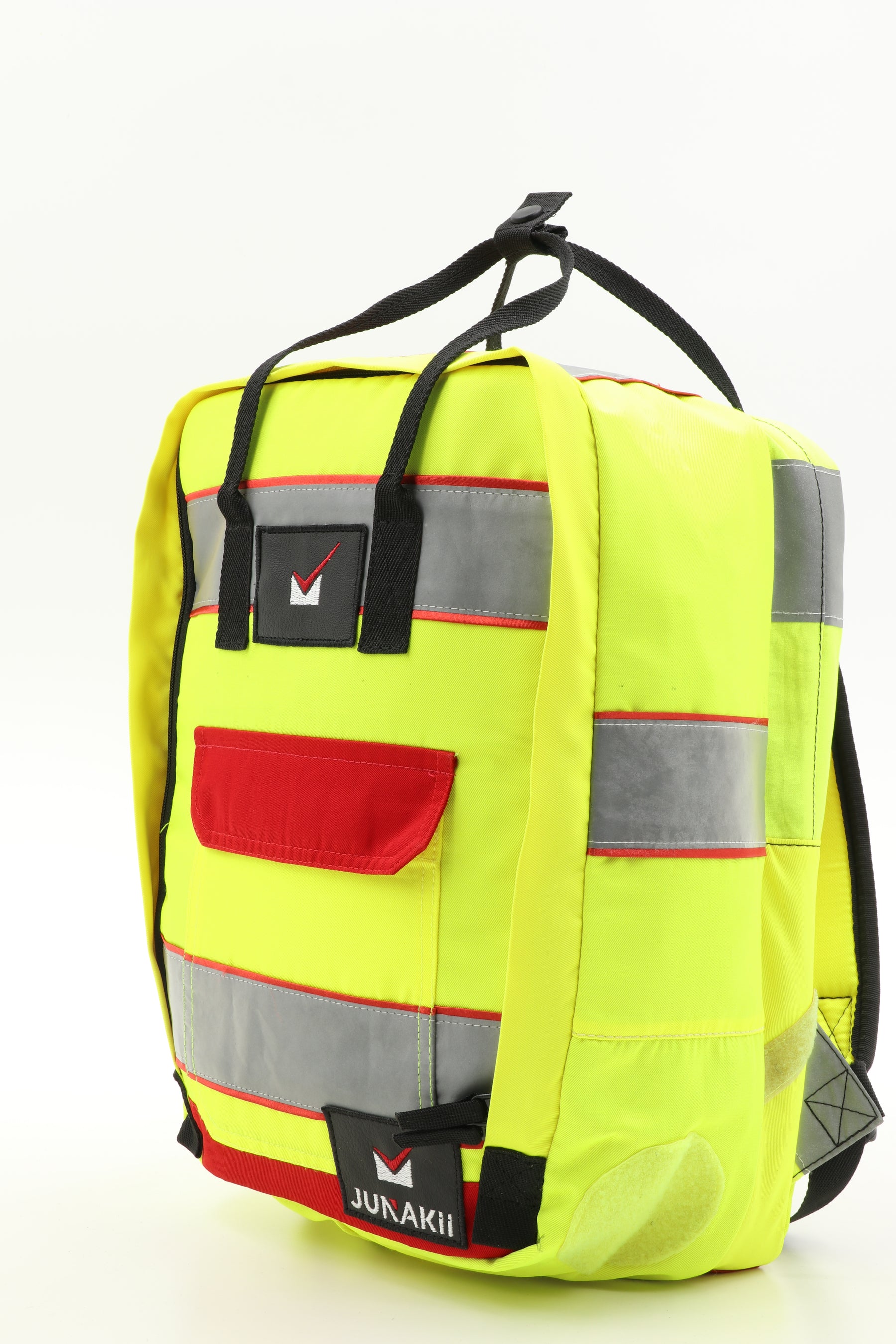 Laptop Rucksack gelb aus upgecycelter Rettungsdienstkleidung 38x27x13cm