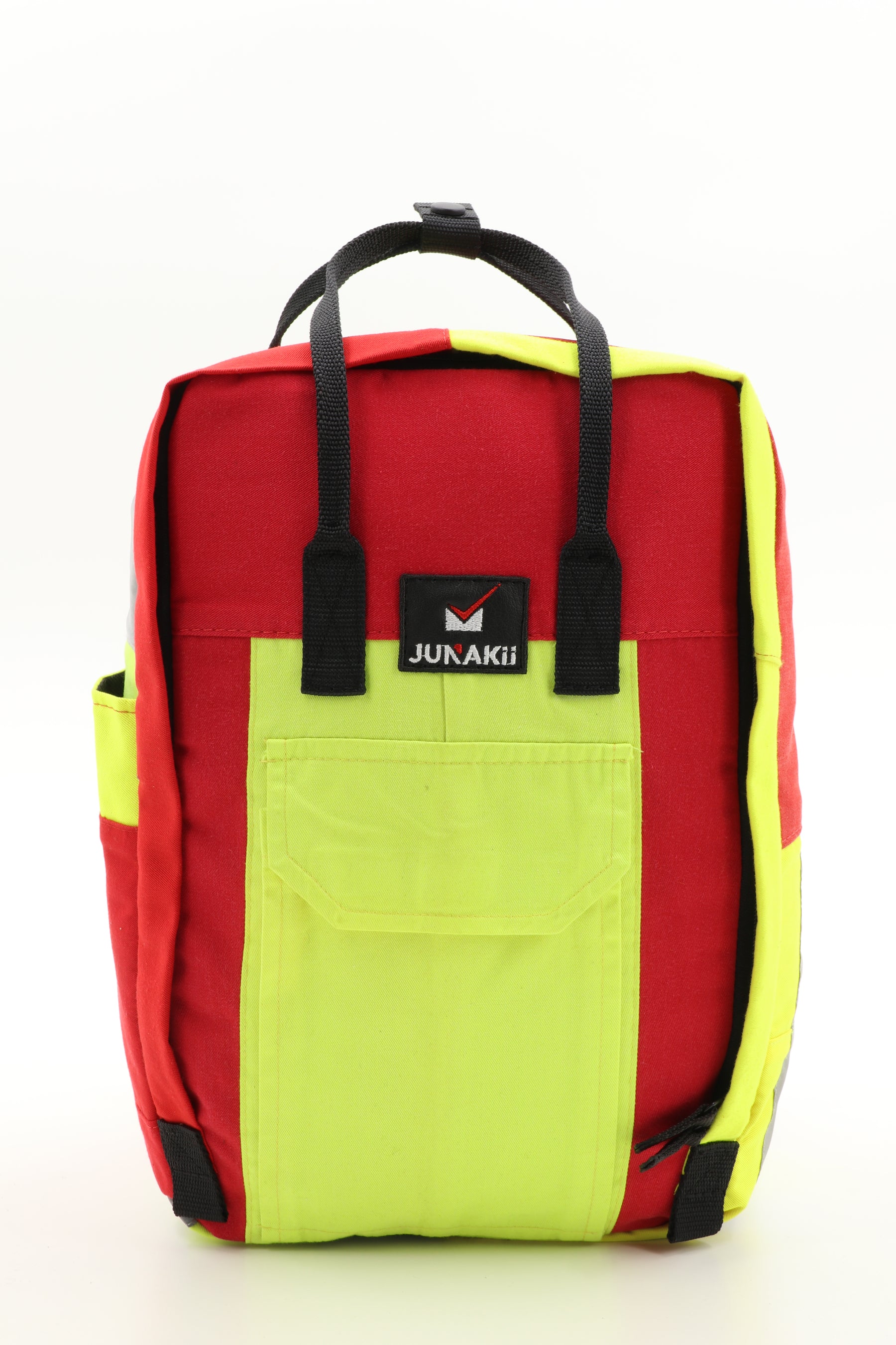 Laptop Rucksack gelb aus upgecycelter Rettungsdienstkleidung 38x27x13cm