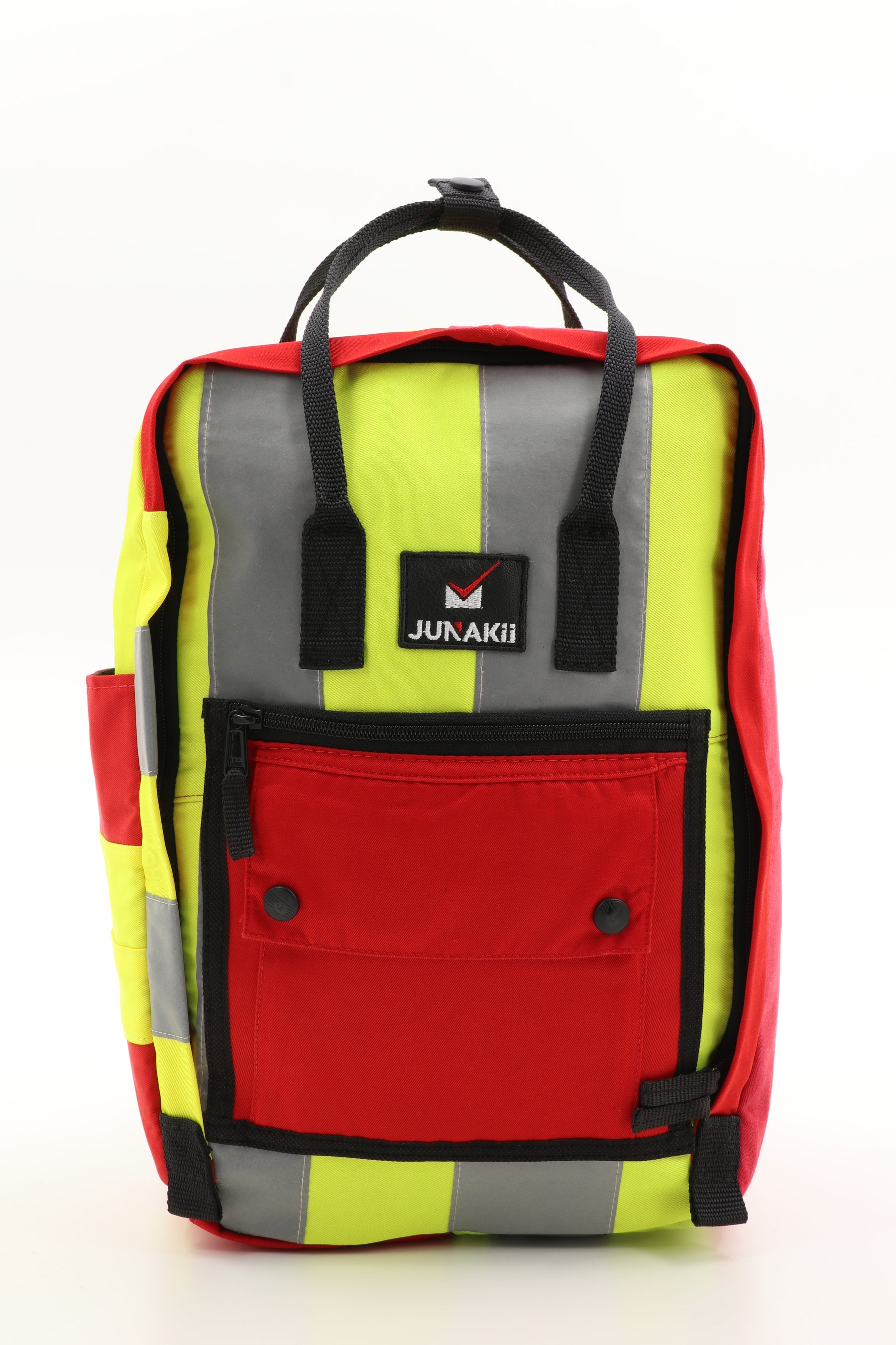 Laptop Rucksack gelb aus upgecycelter Rettungsdienstkleidung 38x27x13cm