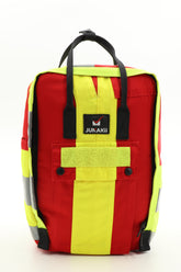 Laptop Rucksack gelb aus upgecycelter Rettungsdienstkleidung 38x27x13cm
