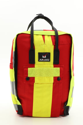 Laptop Rucksack gelb aus upgecycelter Rettungsdienstkleidung 38x27x13cm
