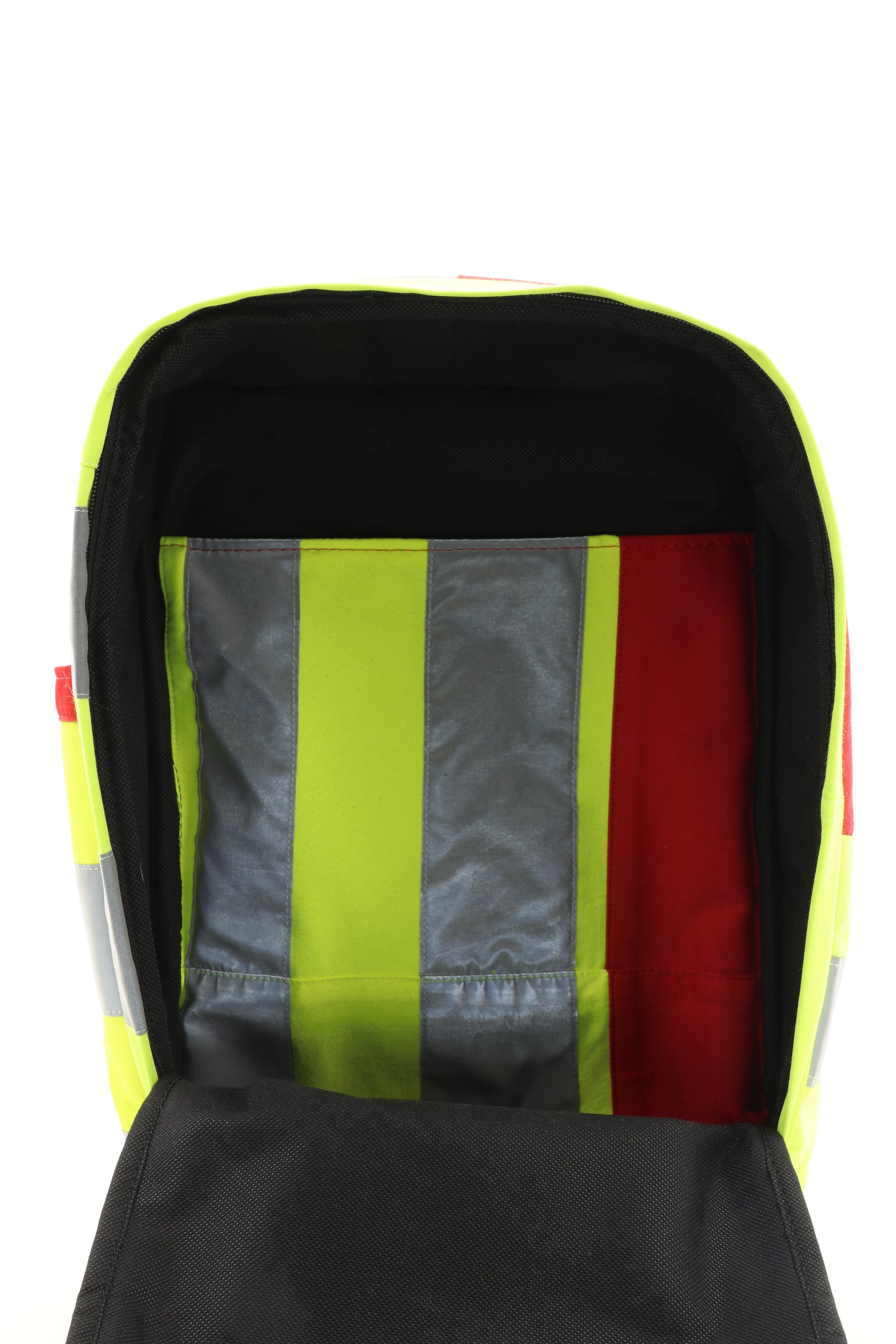 Laptop Rucksack gelb aus upgecycelter Rettungsdienstkleidung 38x27x13cm