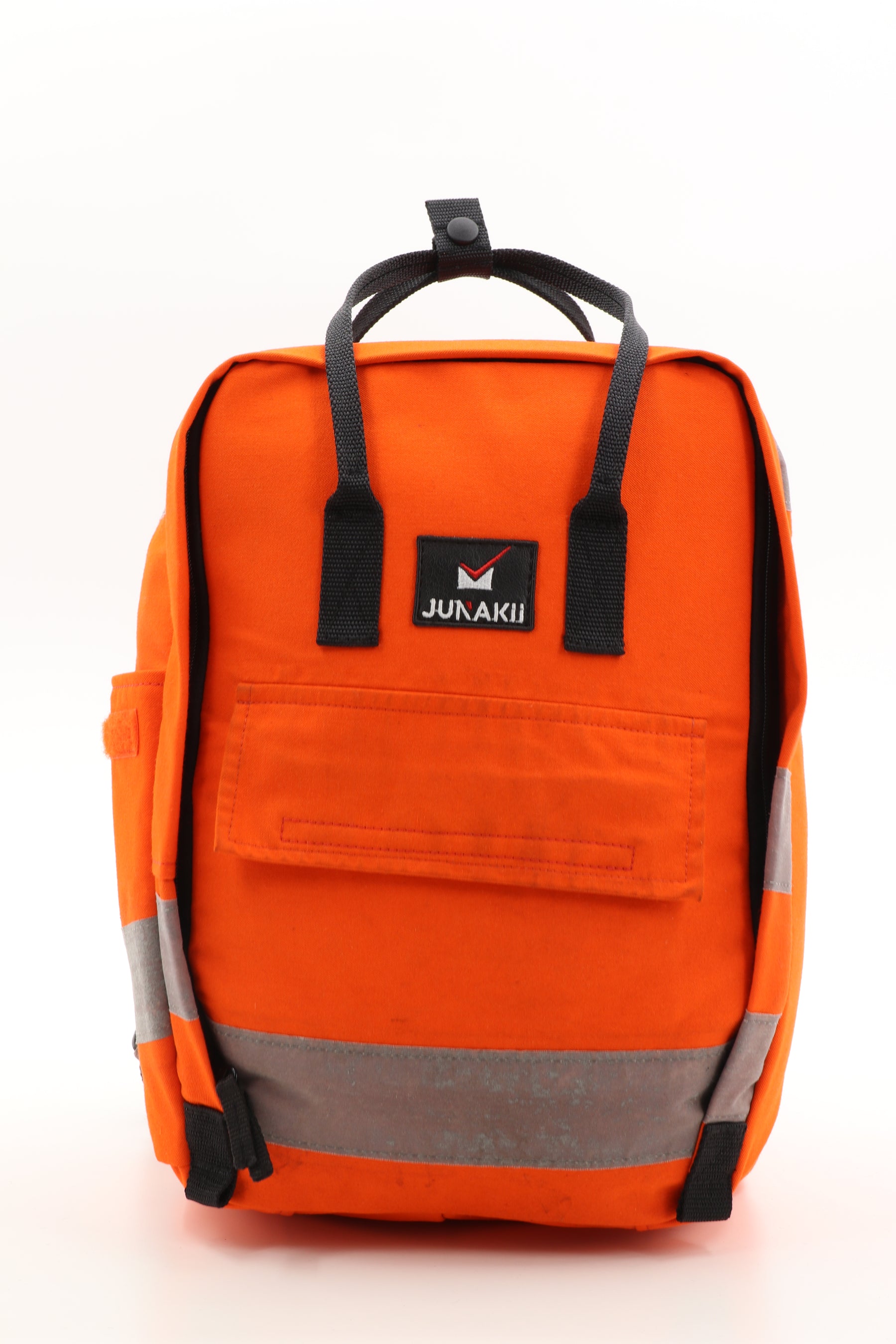 Laptop Rucksack orange aus upgecycelter Feuerwehrkleidung 38x27x13cm