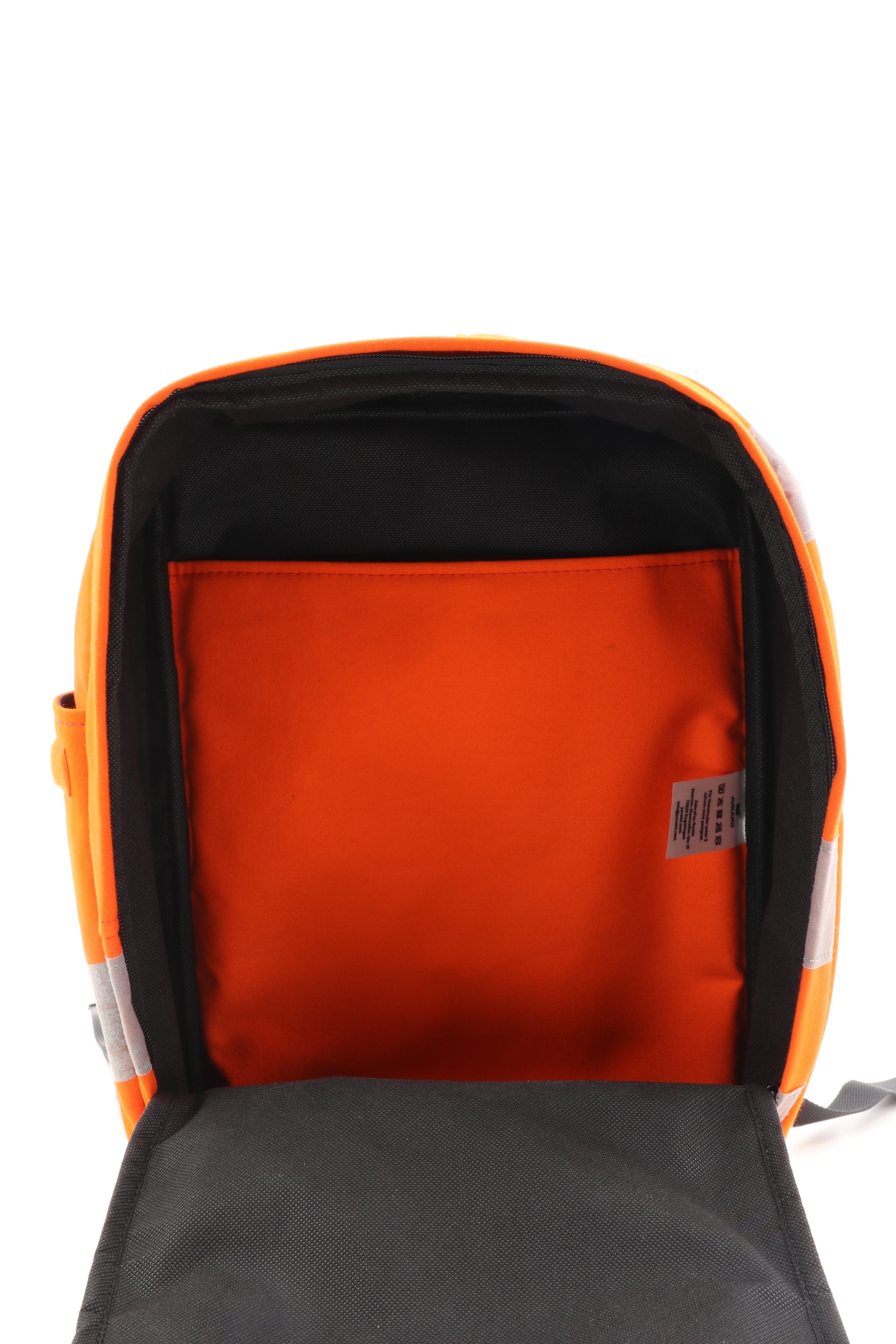 Laptop Rucksack orange aus upgecycelter Feuerwehrkleidung 38x27x13cm