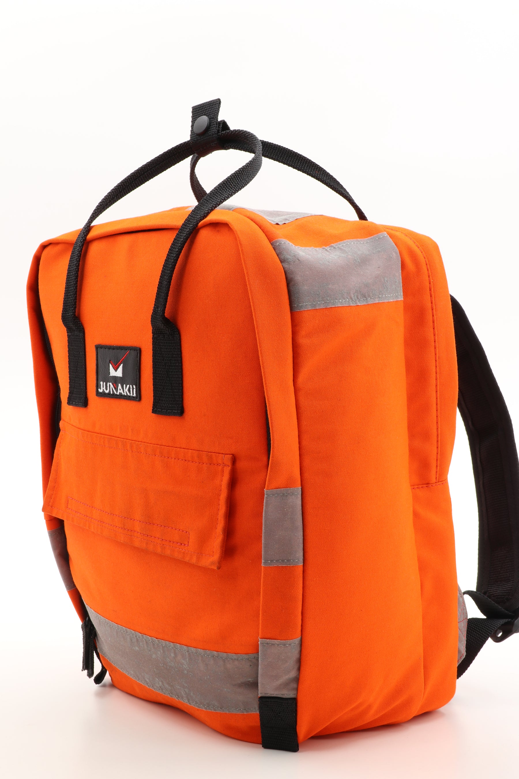 Laptop Rucksack orange aus upgecycelter Feuerwehrkleidung 38x27x13cm