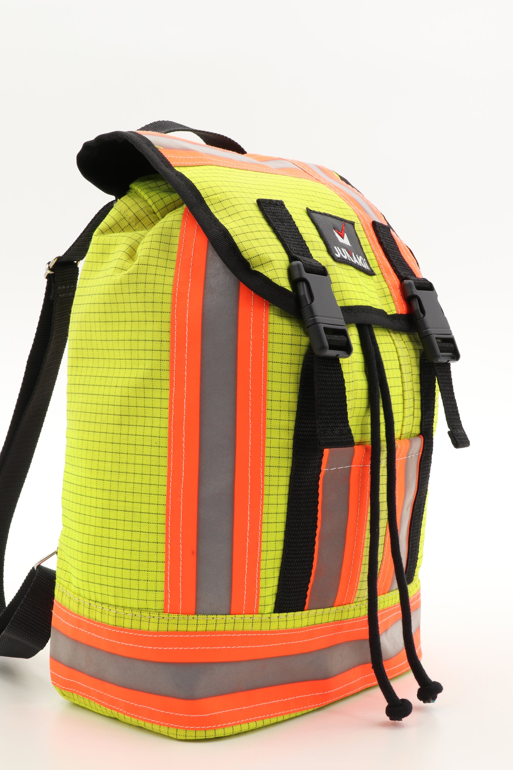 Mini Rucksack Klassik gelb aus upgecycelter Rettungsdienstkleidung 23x32x10cm