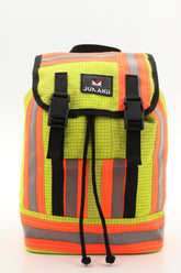 Mini Rucksack Klassik gelb aus upgecycelter Rettungsdienstkleidung 23x32x10cm