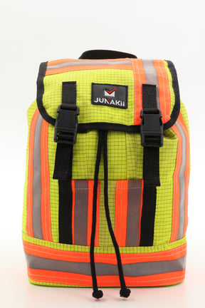 Mini Rucksack Klassik gelb aus upgecycelter Rettungsdienstkleidung 23x32x10cm