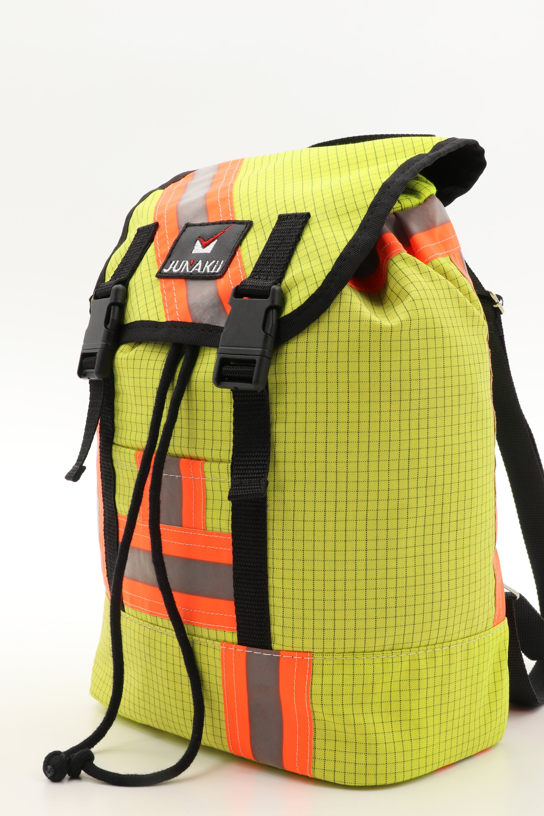 Mini Rucksack Klassik gelb aus upgecycelter Rettungsdienstkleidung 23x32x10cm