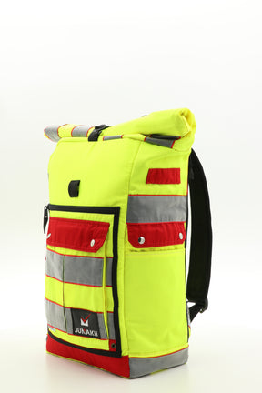 Rolltop backpack - made from rescue service clothing