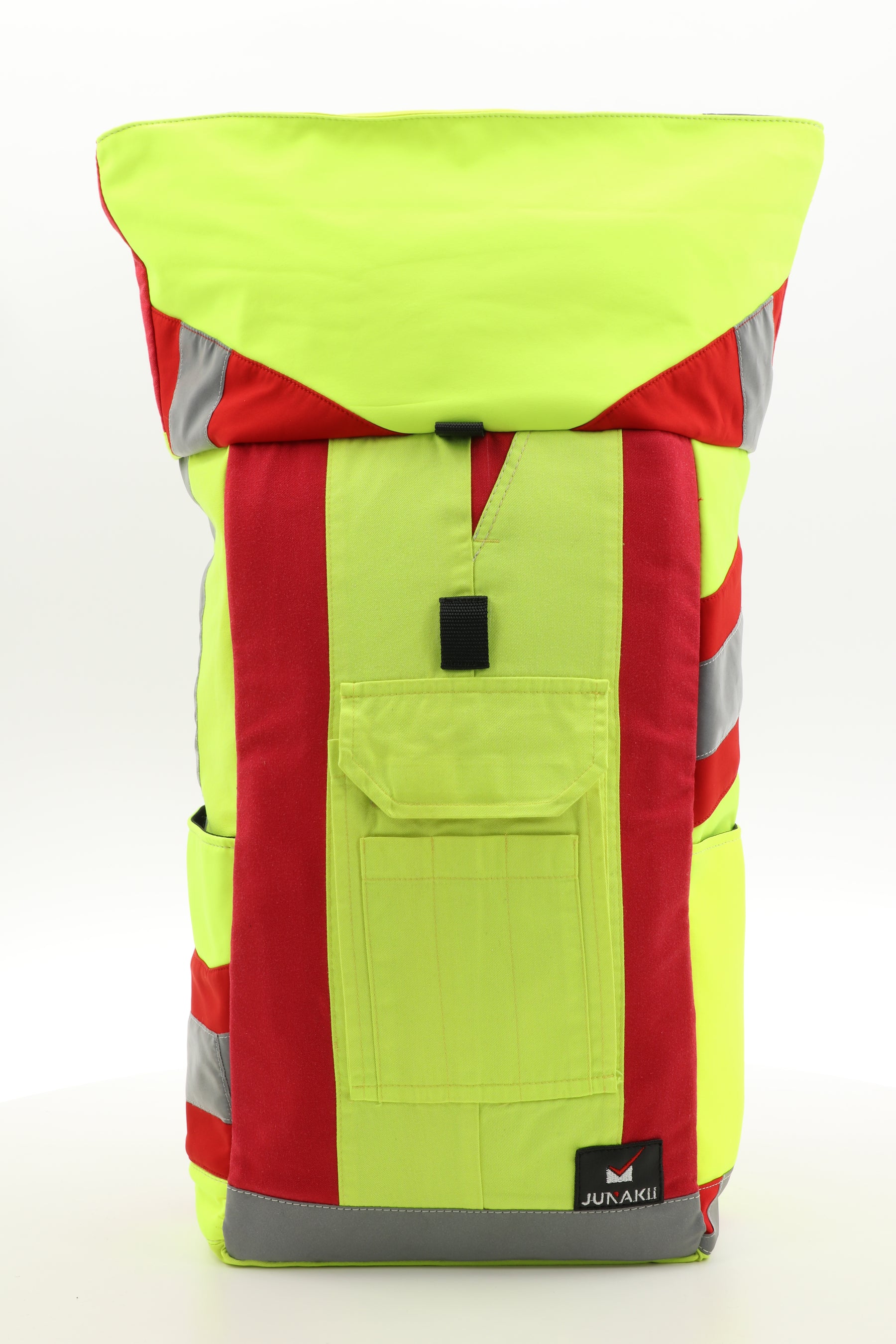 Rolltop Rucksack gelb aus upgecycelter Rettungsdienstkleidung 63x27x17cm