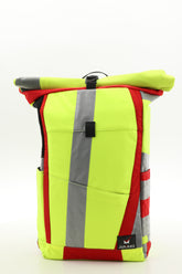 Rolltop backpack - made from rescue service clothing