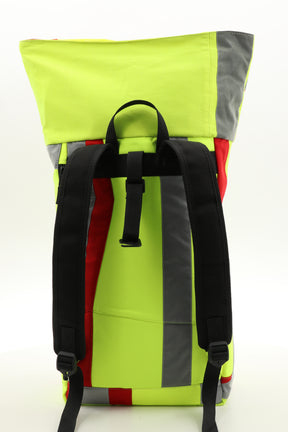 Rolltop backpack - made from rescue service clothing