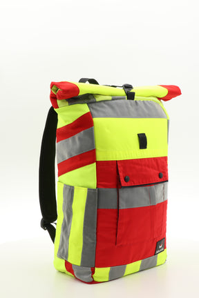 Rolltop backpack - made from rescue service clothing